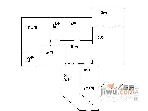 富力天河华庭4室2厅2卫206㎡户型图