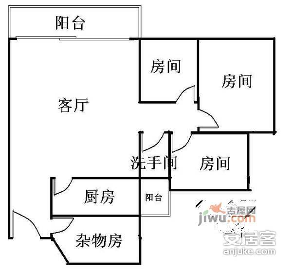 富力阳光美居4室2厅2卫170㎡户型图