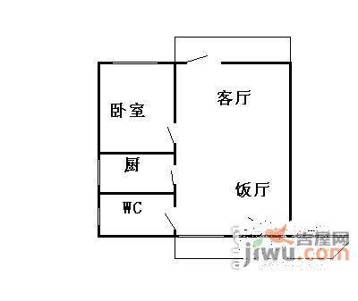 侨乐新村2室1厅1卫82㎡户型图