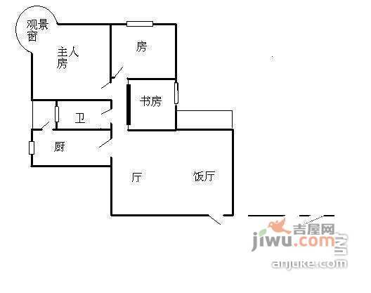 侨乐新村3室1厅1卫户型图