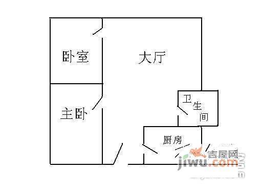 侨乐新村2室1厅1卫82㎡户型图