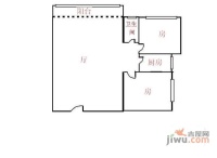 加怡花园2室1厅1卫59㎡户型图