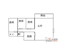 富庭东园3室2厅2卫110㎡户型图