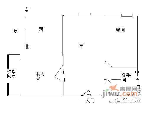 愉景雅苑2室1厅1卫75㎡户型图