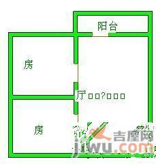 美心花园2室1厅1卫55㎡户型图