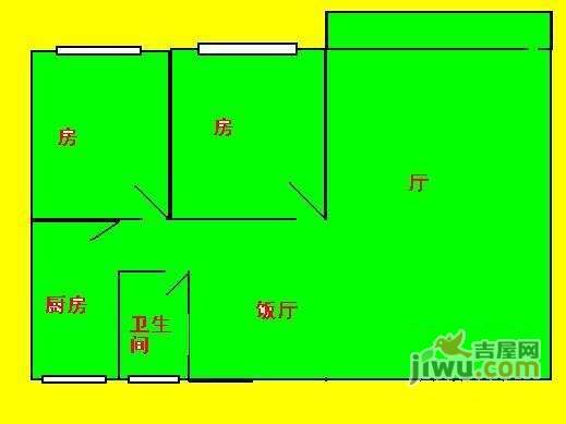 康乃磬苑2室2厅1卫户型图