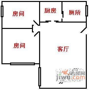 康乃磬苑2室1厅1卫户型图