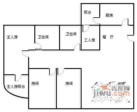 东方之珠花园3室2厅2卫119㎡户型图
