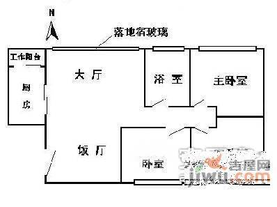 君华又一城3室1厅1卫95㎡户型图