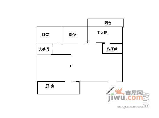 君华又一城3室2厅2卫102㎡户型图