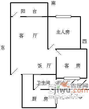 君华又一城2室2厅1卫86㎡户型图