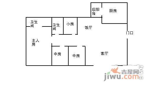 丽江花园康城居3室1厅2卫106㎡户型图