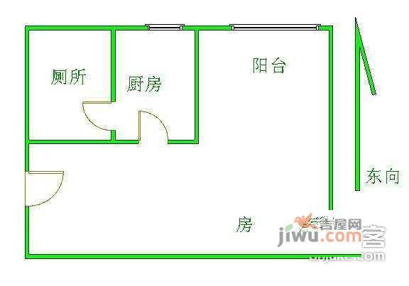 天城广场1室0厅1卫29㎡户型图