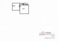 海天花园1室1厅1卫户型图