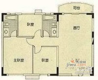 锦城花园3室2厅1卫112㎡户型图