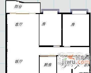 朗悦君廷3室2厅1卫95㎡户型图