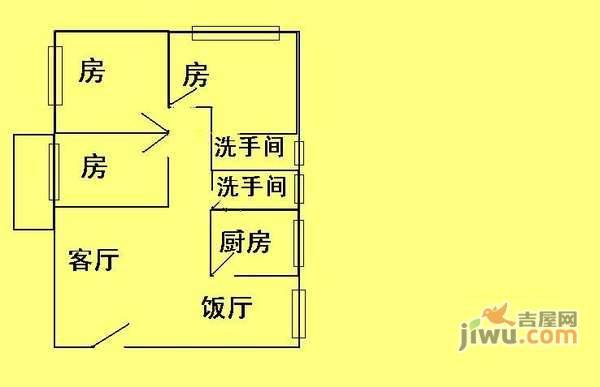 芳村花园3室2厅2卫111㎡户型图