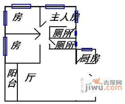 芳村花园2室2厅1卫97㎡户型图