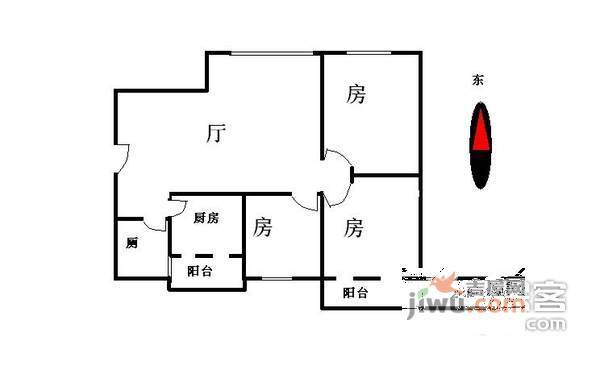 江南新苑3室2厅2卫129㎡户型图