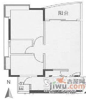 江南新苑2室1厅1卫户型图