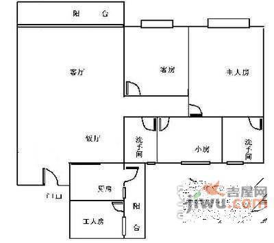 江南新苑4室2厅2卫170㎡户型图