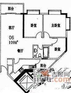 南国花园3室2厅1卫110㎡户型图