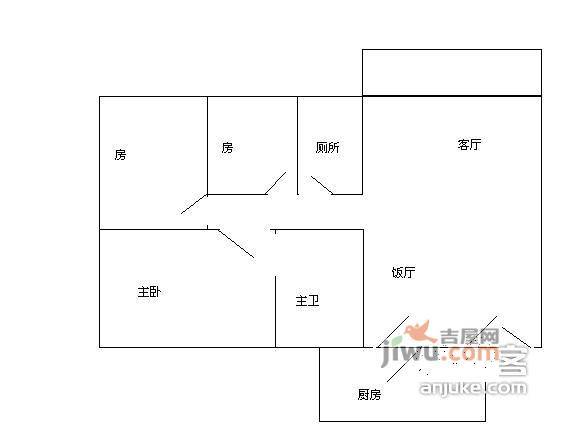 南国花园3室2厅2卫200㎡户型图