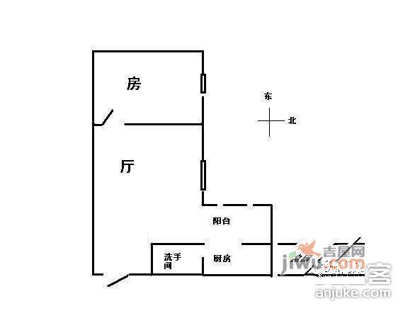 腾龙阁1室1厅1卫户型图