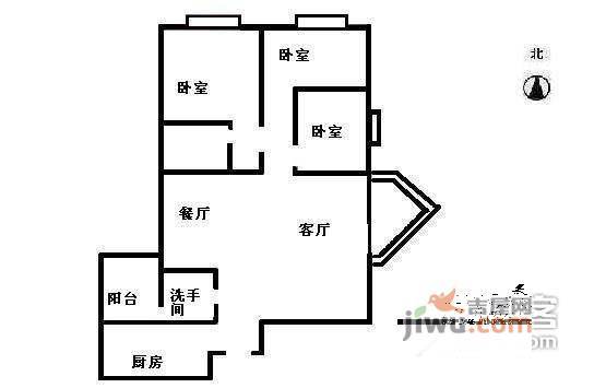 腾龙阁3室2厅2卫115㎡户型图