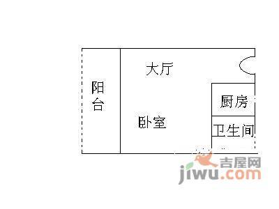 今日丽舍1室1厅1卫44㎡户型图