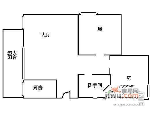 怡安花园3室2厅1卫96㎡户型图