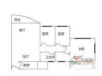 丽江花园德字楼3室2厅2卫103㎡户型图