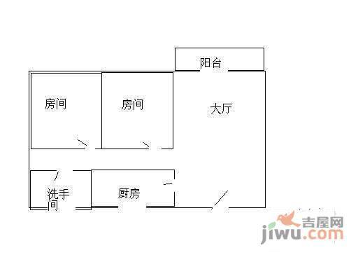 汇峰国际公寓2室2厅2卫101㎡户型图