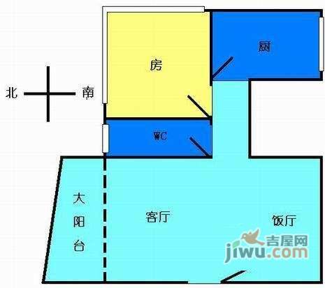 柏涛雅苑2室2厅1卫72㎡户型图