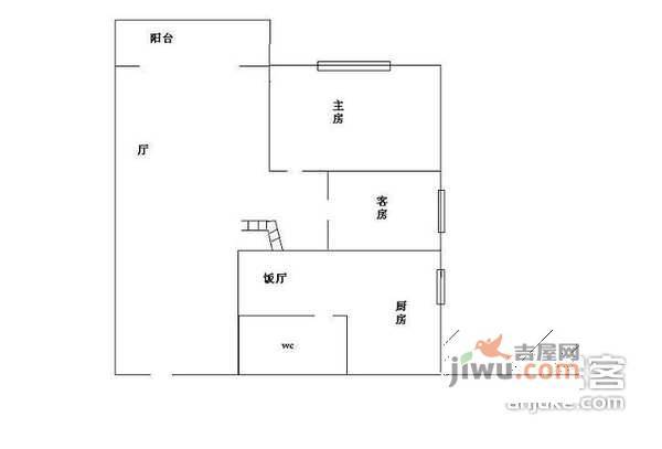 柏涛雅苑2室2厅1卫72㎡户型图