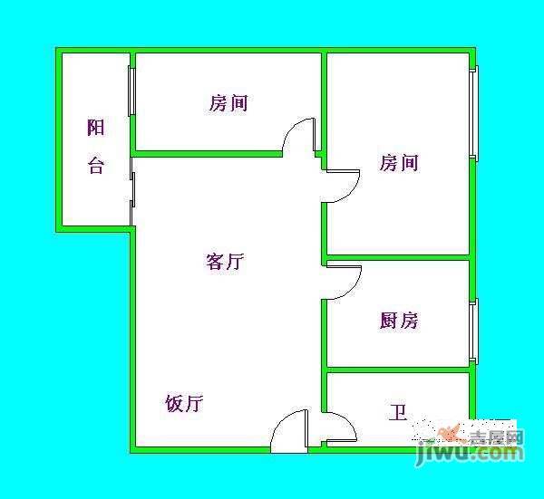 柏涛雅苑2室1厅1卫83㎡户型图