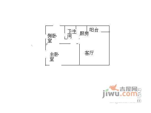 普晖村2室1厅1卫88㎡户型图