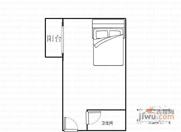 伟腾天逸名都1室0厅1卫46㎡户型图