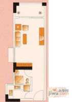 伟腾天逸名都1室1厅1卫46㎡户型图