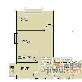 伟腾天逸名都1室1厅1卫46㎡户型图