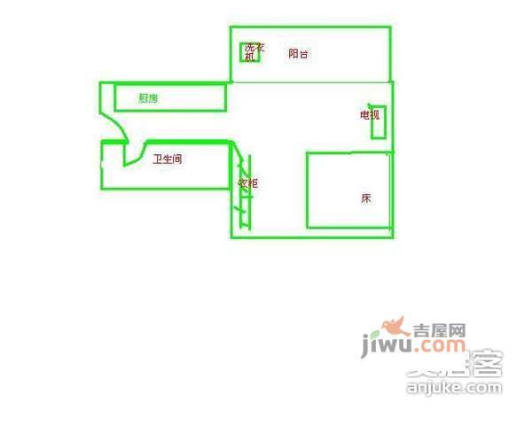 伟腾天逸名都1室0厅1卫46㎡户型图