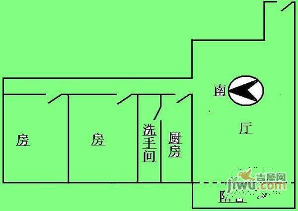 祈乐苑2室2厅1卫86㎡户型图