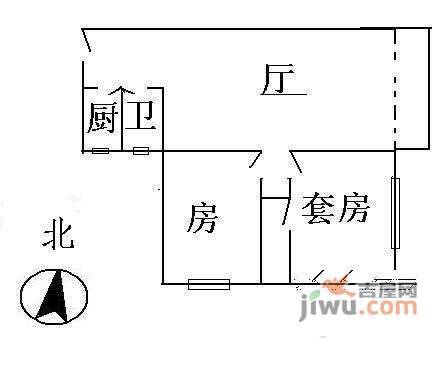 祈乐苑2室2厅1卫86㎡户型图