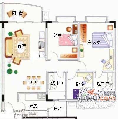 英豪花园3室2厅2卫119㎡户型图