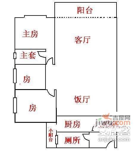 英豪花园3室2厅2卫119㎡户型图