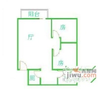 英豪花园2室2厅1卫73㎡户型图