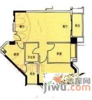 保利香槟花园2室2厅1卫户型图