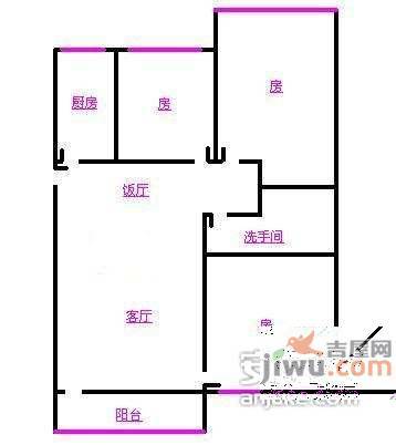 隆基怡苑3室2厅1卫95㎡户型图