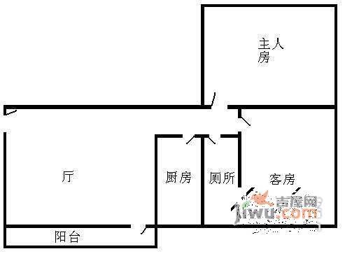 广信春兰花园2室2厅1卫83㎡户型图