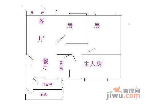 广信春兰花园3室2厅2卫111㎡户型图